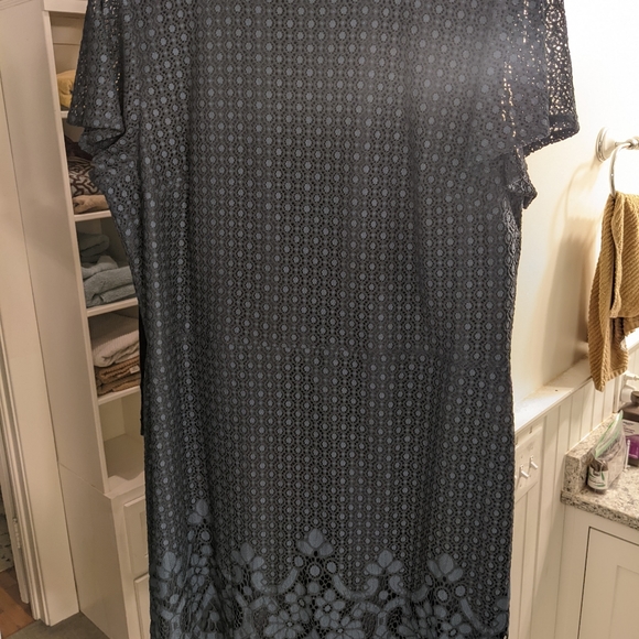 Navy Blue Lace Dress - Picture 1 of 5